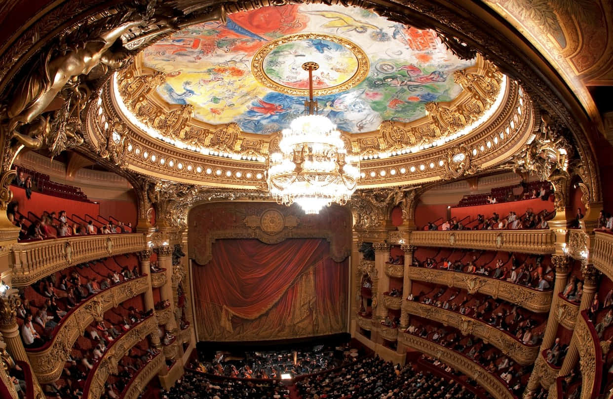 The Ceiling of the Paris Opera House, France widescreen 